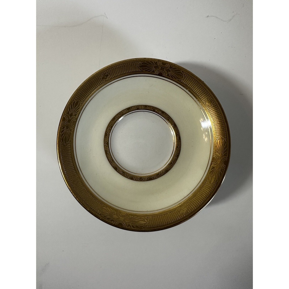Royal Worcester Made‎ In England DIANA Set Of 6 Saucers  Cream Color With Gold